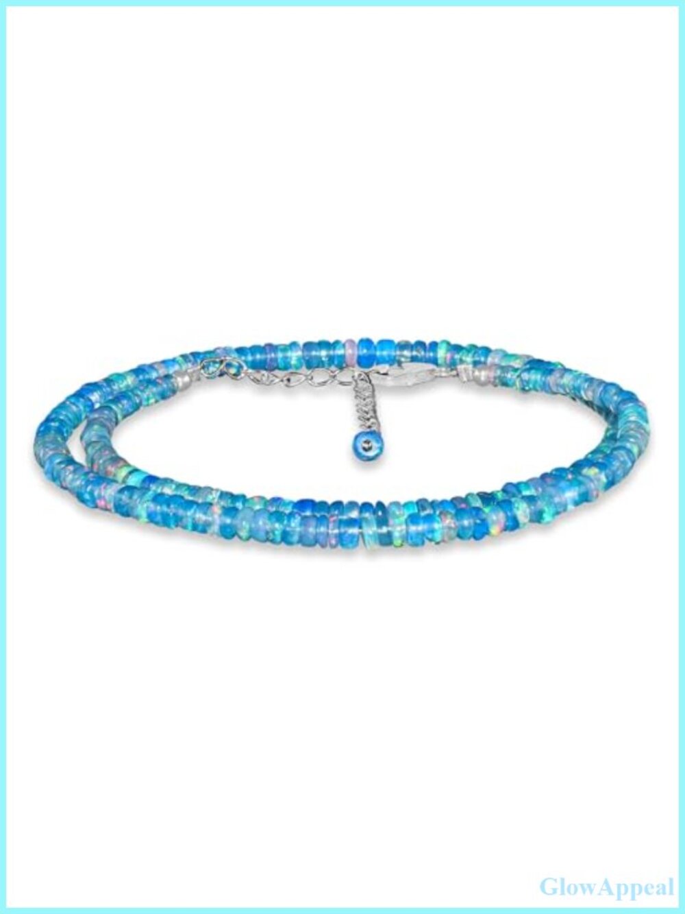 Beaded Necklace 925 Sterling Silver Chain Choker October Birthstone Gift